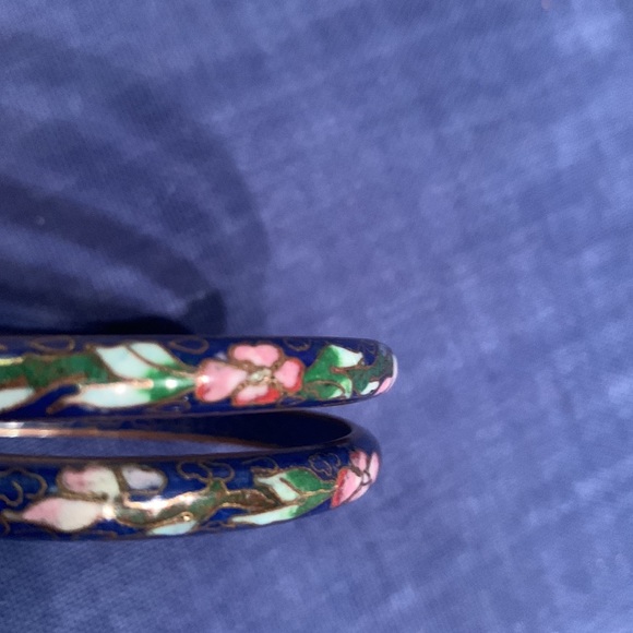 Cloisonné Bangles (2) vintage and beautiful! - Picture 3 of 3